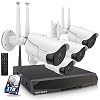 [5.0MP Two Way Audio] Wireless Security Camera System, 8 Channel Surveillance NVR Recorder and 4Pcs 5.0MP Home Outdoor…