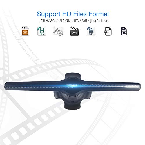 image for Mugast 3D Hologram Advertising Fan Projector with 8GB TF Card, 3D Visu