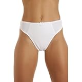 Camille Womens Ladies Micro-Fibre Briefs Control Thong Knickers Underwear White