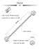 ORAZIO 7PCS 14G Stainless Steel Industrial Barbell Earrings for Women Men Cartilage Helix Piercing Jewelry Silver Tone 1 1/2 Inch(38mm)