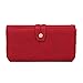 WOZEAH Women's PU Leather RFID Large Capacity Long Wallet Clutch Pures handbags Credit Card Holder Organizer Ladies Purse (red)