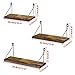 Amazing Roo Floating Shelves Wall Mounted Set of 3, Wood Wall Shelves with Black Metal Brackets, Storage Rack for Living Room/Kitchen/Bathroom/Bedroom/Office