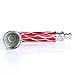 Mini Alloy Tobacco Pipe Scale Design Herb Smoking Tool with 5 Stainless Steel Screen Filter (Red)