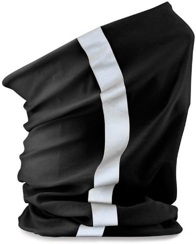 MKR Motorcycle Motorbike Cycling Lightweight Neck Warmer Tube Balaclava Scarf Snood Black (Hi-Viz)