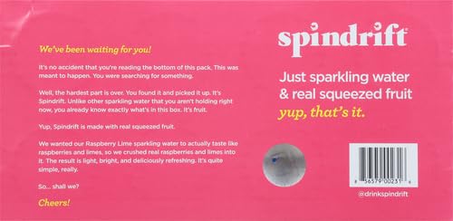 SPINDRIFT, SPARKLING WATER, RASPBERRY, 12 OZ (PACK OF 8)