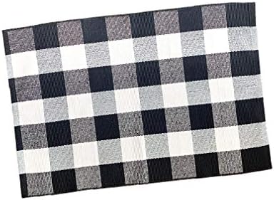 Buffalo Plaid Kitchen Rug - Plaid Doormat - Buffalo Check Outdoor Rug - Bathroom | Kitchen Mat | Porch | Outdoor Kitchen Patio & Carpet - Machine Wash