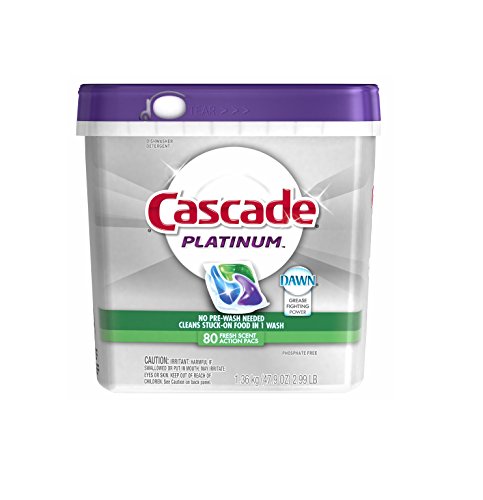 Cascade Platinum Actionpacs Fresh Scent Dishwasher Detergent 80 Count