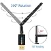 Wireless USB WiFi Adapter AC 600Mbps Dual Band 2.4G/150Mbps+5.8G/433Mbps WiFi Dongle with High-gain Antenna Complies with 802.11 b/g/n/ac Standard Supports Windows & Mac OS X System
