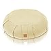 Seat Of Your Soul Meditation Cushion Natural – 10 Colors Round Yoga Pillow; Zipper Organic Cotton Zafu Cover & Extra Liner to Adjust USA Buckwheat Hulls; Floor Pouf for Sitting Kids, Men or Women