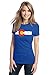 Colorado State Flag Distressed Ladies' T-Shirt/Vintage Look CO Denver Tee