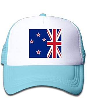 New Zealand NZ Flag Youth Toddler Mesh Hats Boys and Girl Baseball Trucker Caps