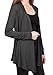 DRSKIN Women's Open - Front Long Sleeve Knit Cardigan (Cardigan Charcoal, 3XL)