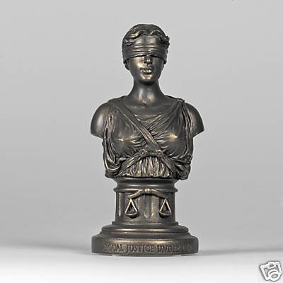 Desktop blind lady justice bust law office lawyer gift