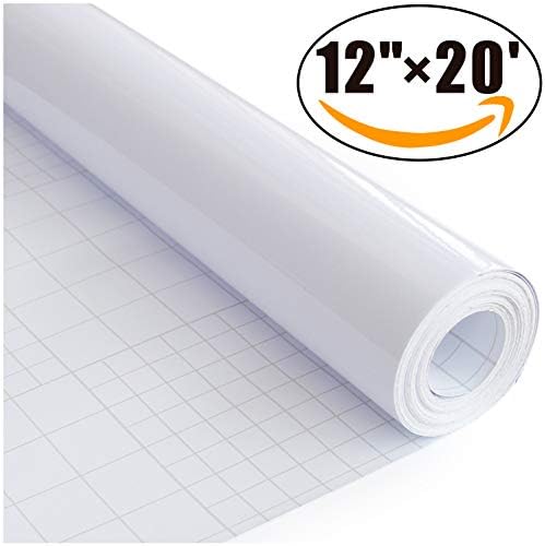 Glossy White Permanent Adhesive Vinyl Roll 12" by 20 Feet