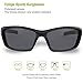 Torege Polarized Sports Sunglasses For Cycling Running Fishing Golf Unbreakable Frame TR006 (Black&silver)