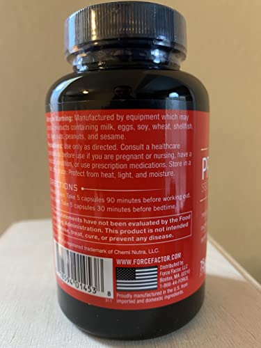 FORCE FACTOR PRIME HGH SECRETION ACTIVATOR, 2-PACK, HGH SUPPLEMENT FOR MEN WITH ALPHASIZE TO HELP TRIGGER HGH PRODUCTION, INCREASE WORKOUT FORCE, & IMPROVE PERFORMANCE, 150 CAPSULES