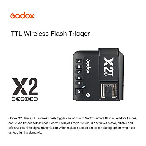 Godox X2T-F TTL Déclencheurs à Distance pour Fuji Fujifilm Caméra,2,4G Sans Fil 1/8000s HSS,Connexion Bluetooth,5 Boutons de Groupe Distincts et 3 Boutons de Fonction,Peut Réaliser être Réglage Rapide - Image 2