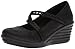 Skechers Women's Rumbler Wave-Filigree-Laser-Cut Strap Mary Jane Wedge Pump, Black, 8 M US