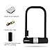 ENKEEO Bike U Lock with Twistable and Corrosion Resistant Cover 10''L x 6.5'' 1 Lock Mount, 2 Reversible Keys, Black