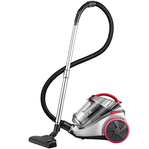 [- Deik Bodenstaubsauger, 18Kpa Beutelloser Staubsauger(800 W Hocheffizienzmotor, 4 stufiger Hochle