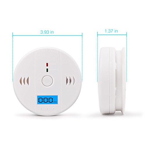 image for instecho Carbon Monoxide Gas Detection,CO Detector Alarm LCD Portable 