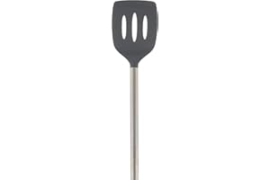 Tovolo Silicone Slotted Turner - Charcoal