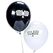 Racing Decorations Party Pack Bundle Black & White Checkered (Tablecover, 100 ft Pennant Banner, Racing Finish Line flags & Balloons)