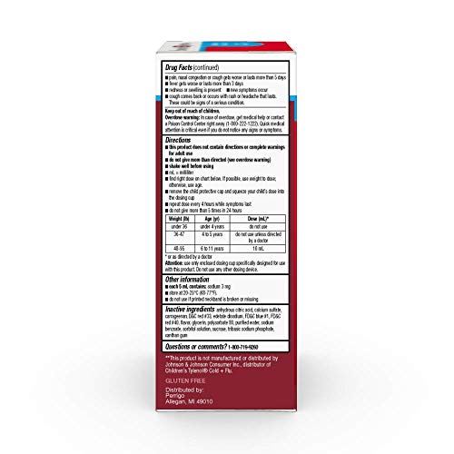 Basic Care Children's Cold & Flu Oral Suspension, Grape Flavor, 4 Fluid Ounce - Thumbnail 4