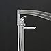 AKDY 8733 Contemporary Freestanding Floor Mount Bath Tub Filler Faucet Spout Single Handle with Handheld Shower Head, Polished Chrome