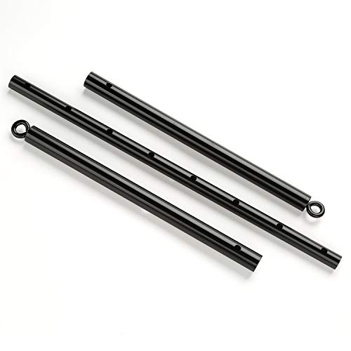 Stretchy Spreader Bars Expandable Gym Spreader Bar Set - 2 Bars 4 Gold Straps (Black) Leg Spreader Bar For Women