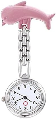HSDDA Dolphins Watch Alloy Fashion Wrist Watch Smiley Watch Nurse Watch(Pink)