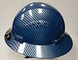 HNTE-Blue/Black Fiberglass Hard Hat Safety Full Brim Helmet, Nylon Ratchet Suspension, 4-Point, {Top Impact} Safety Hard Hat Cool Air Flow Vent System