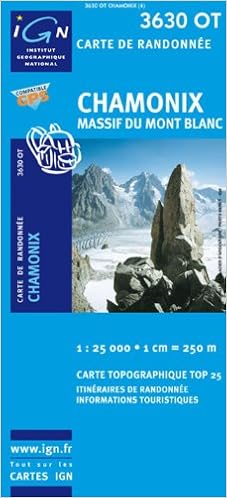 Amazon Fr Top25 3630ot Chamonix Mont Blanc Carte De Randonnee Avec Une Regle Graduee Gratuite Ign Livres