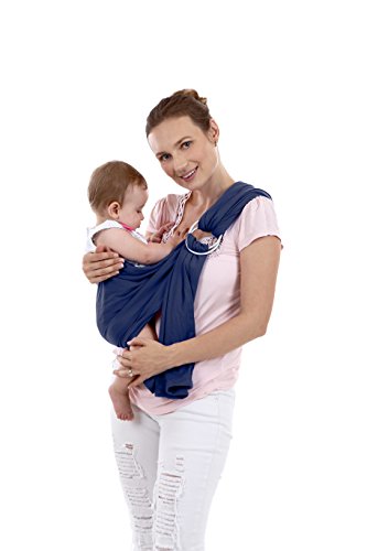 Infant Baby Carrier Sling - Ultra Soft, Comfortable & Safe Child Wrap -
Quick Dry and Breathable for Newborn Toddlers (Dark Blue)