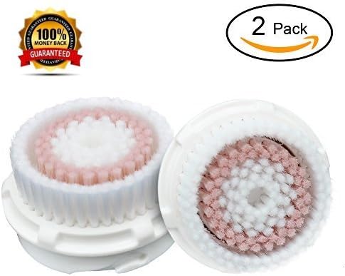 Stouch 2 Pack Radiance Facial Cleansing Brush Replacement Heads for Deep Pore, Acne and Blackhead Removal Compatible with Mia 1, Mia2, Mia3 (Aria), SMART Profile, Alpha Fit, Pro, Plus Cleanser System