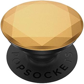 PopSockets: PopGrip with Swappable Top for Phones & Tablets - Metallic Diamond Medallion Gold
