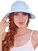 Simplicity Women's Sun Hats Sun Visor Hats Women Large Brim Summer UV Protection Beach Cap Womens Visor Ponytail Hat Blue