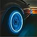 Auto Accessories Bike Supplies Neon Blue Strobe LED Tire Valve Caps,Tuscom (Blue)
