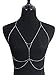 Berrygo Women's Sexy Layered Crossover Harness Hot Bikini Beach Body Chain Necklace Jewelry Silver