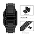 GreenInsync Apple Watch Bands 42mm Metal, Special Edition Stainless Steel Wristbands Buckle Clasp Watch Strap Replacement Bracelet W/Silicone Cover Black for Apple Watch Series 3/2/1