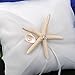 Topwedding Beach Theme Ivory Wedding Ring Bearer Pillow with Starfish
