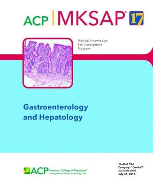 Mksap R 17 Gastroenterology And Hepatology 9781938245213 Amazon Com Books