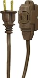 GE 15-Feet Indoor Extension Cord with Tamper Guard, Brown 51957