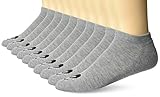 ASICS U No Show 10pk, Grey Heather, Medium