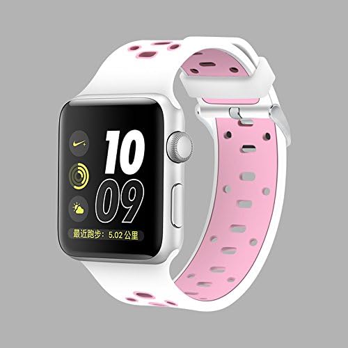 Apple Watch 38/42mm Bands, Coukou Silicone Sport Straps Replacement Wristband Bracelet for Apple Watch 38/42mm Series 2, Series 1