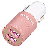 Meagoes Fast USB Car Charger Adapter (4.8A/24W), with Dual Smart Ports, Compatible Apple iPhone X/8/Plus/7/6s, Ipad Pro/Mini, Samsung Galaxy S9/S9+/S8/S8+/S7/S6/Note 9/8, LG, HTC, Google, Moto, More