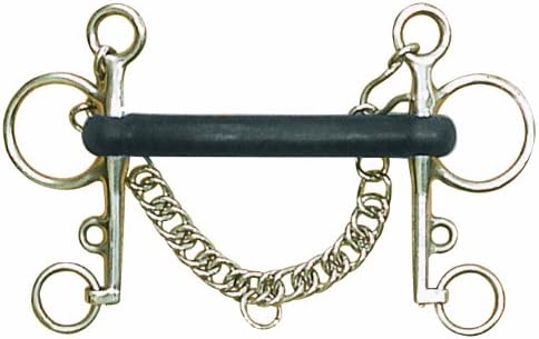 centaurStainless Steel Hard Rubber Mullen Mouth Pelham