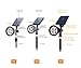 Solar Spotlights, Holan 4-LED Solar Landscape Lights 180 ° Adjustable Waterproof Outdoor Security Lighting 2-in-1 Wall Lights Auto On/Off for Backyard Driveway Patio Gardens Lawn Pool ( Pack of 1 )