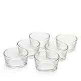 Hosley Set of 12, Clear Glass Cup Tea Light Holder, 2