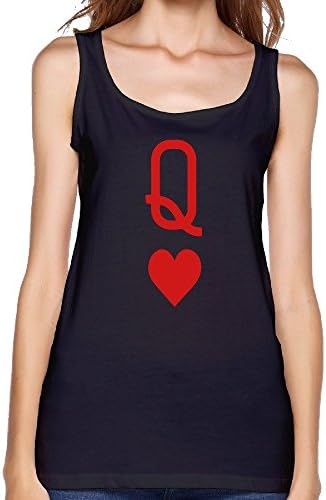 Fashion Women's Queen Of Hearts Playing Card Logo Wonderland Funny Tank Top